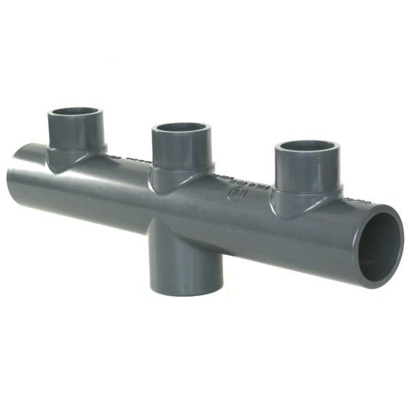 3 WAY MANIFOLD CENTRE PVC