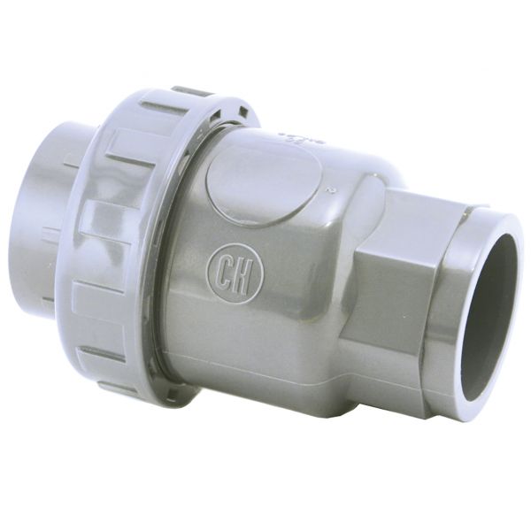 CHECK BALL VALVE SINGLE UNIÓN SOLVENT FPM