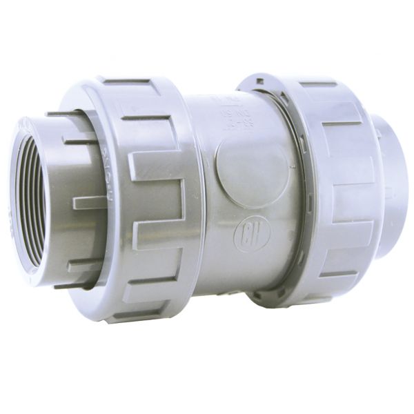 CHECK VALVE WITH PVC BALL EPDM DOUBLE UNIÓN THREAD