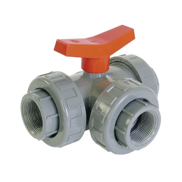 3 WAY BALL VALVE "L" SOLVENT EPDM