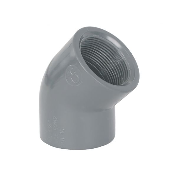 ELBOW 45º THREADED PVC